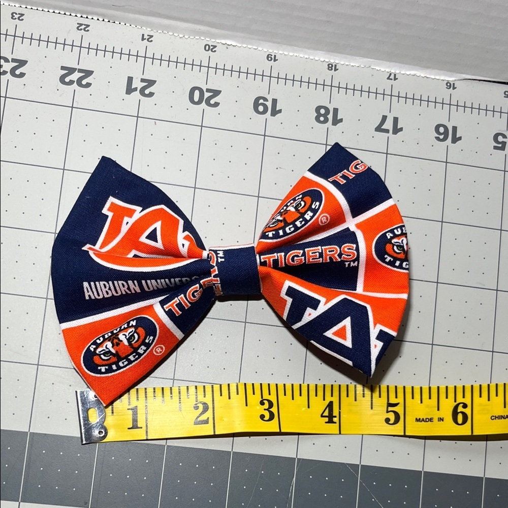 Kids Bow Tie - Navy and Orange - Picture 3 of 4